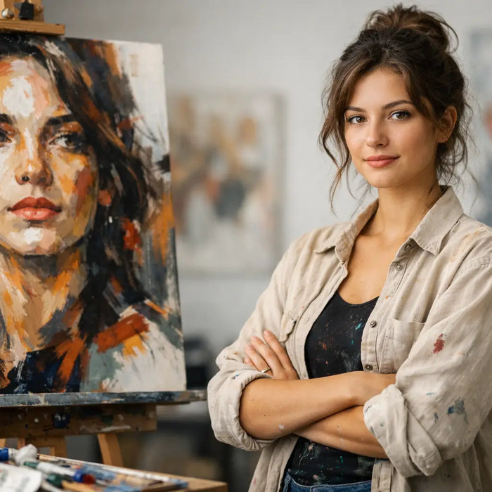 Kunst van opkomende kunstenaars met karakter