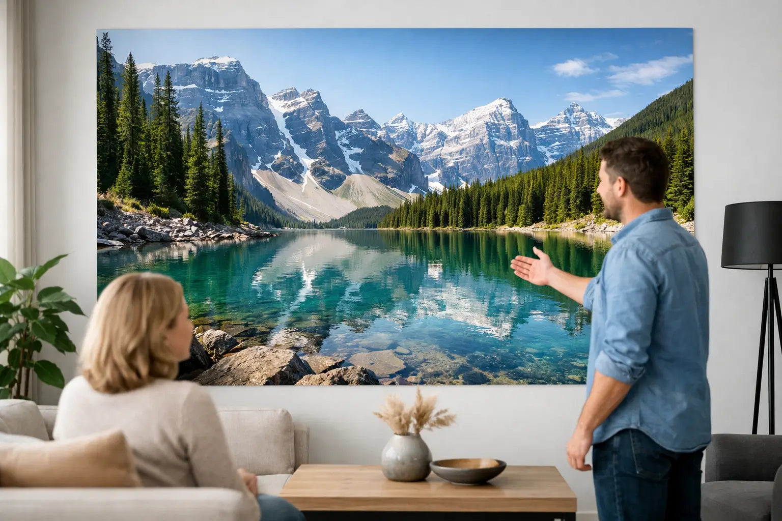 Grote fotoprint voor muur die perfect past