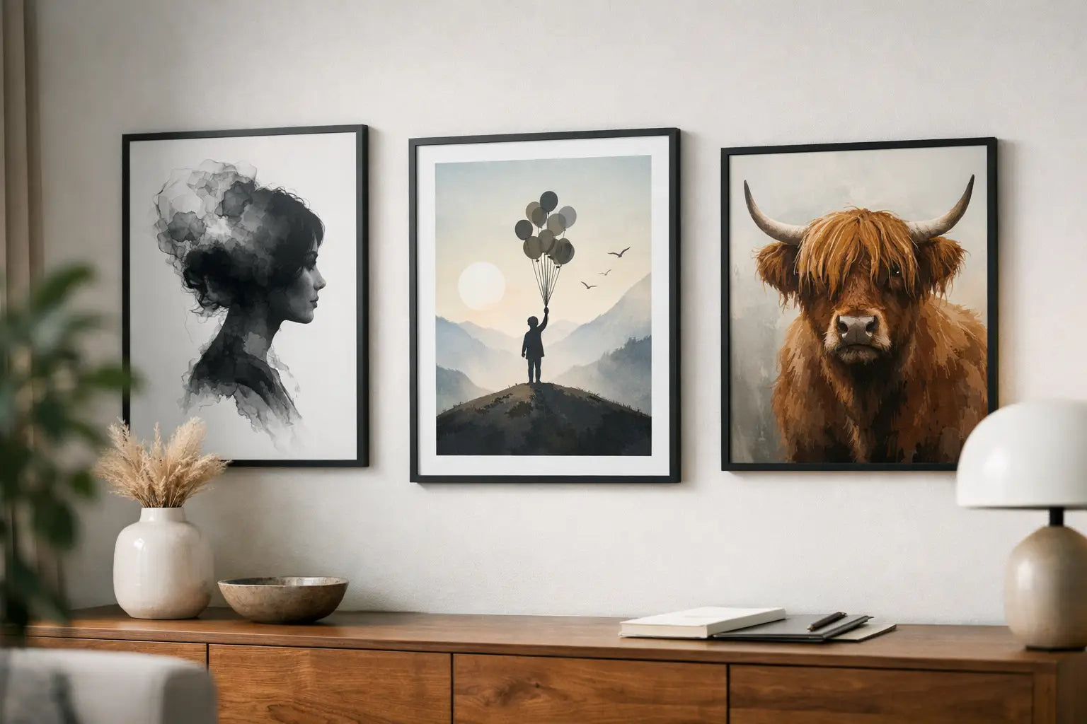 Tekeningen voor aan de muur met karakter