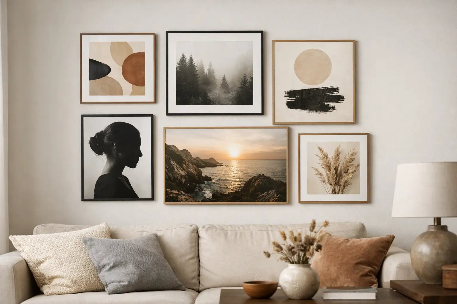 Hoe combineer je kunstprints aan de muur?