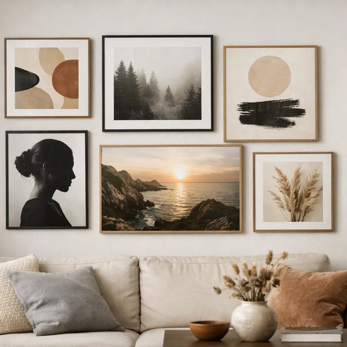 Hoe combineer je kunstprints aan de muur?