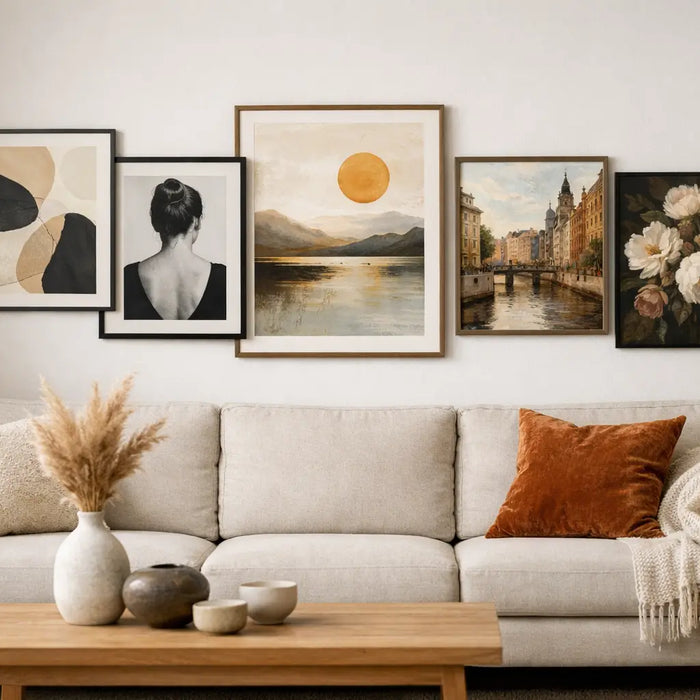 Kunstprints stylen boven de bank in 6 stappen