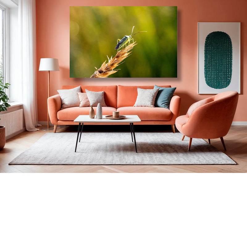 Groene wants op een rijpend graan