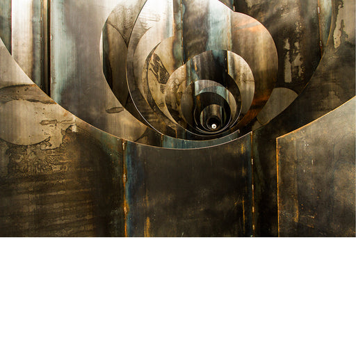 Abstracte close-up van het labyrinth in C-Mine Genk