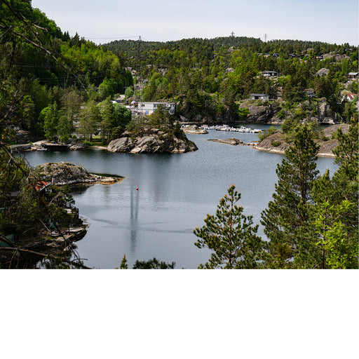 zicht op Kragero Noorwegen vanuit de heuvels
