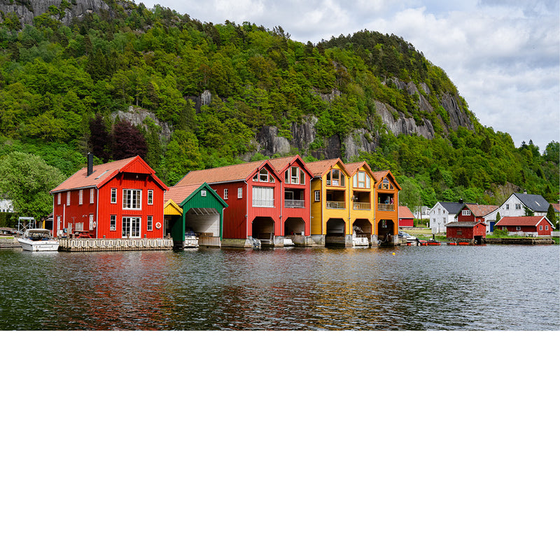 Boothuisjes aan de Feda Fjord