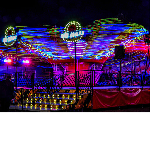 Air-Maxx op de Antpwerpse sinksenfoor. Genomen met lange sluitertijd.