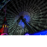 Reuzenrad op de Antwerpse sinksenfoor. Genomen met lange sluitertijd