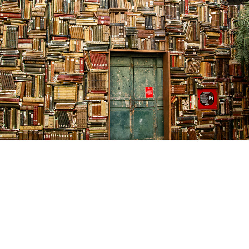 Boekenmuur in Pesaro Italië