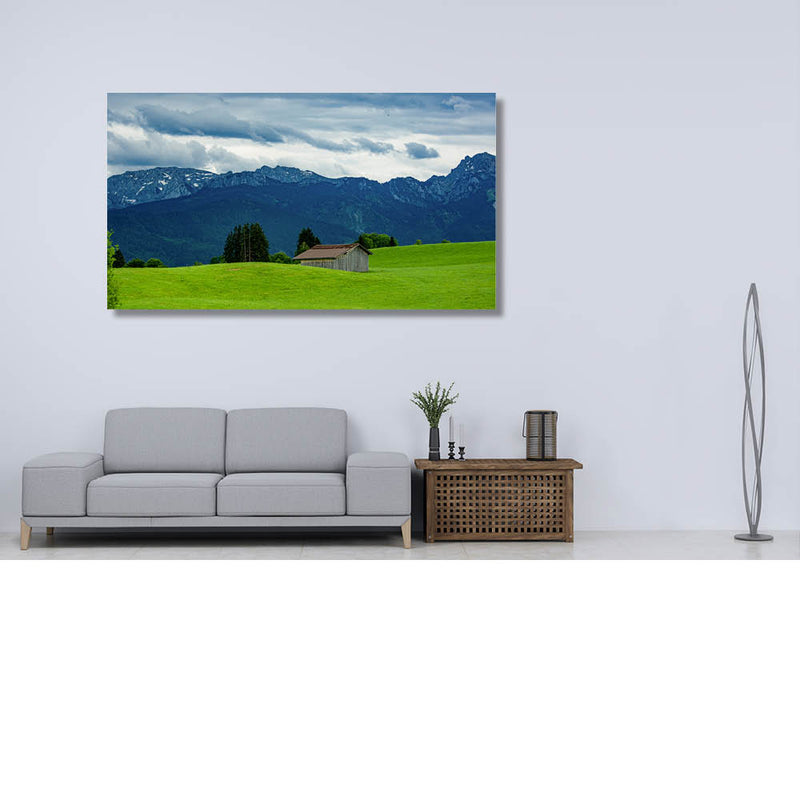 Berglandschap met stal