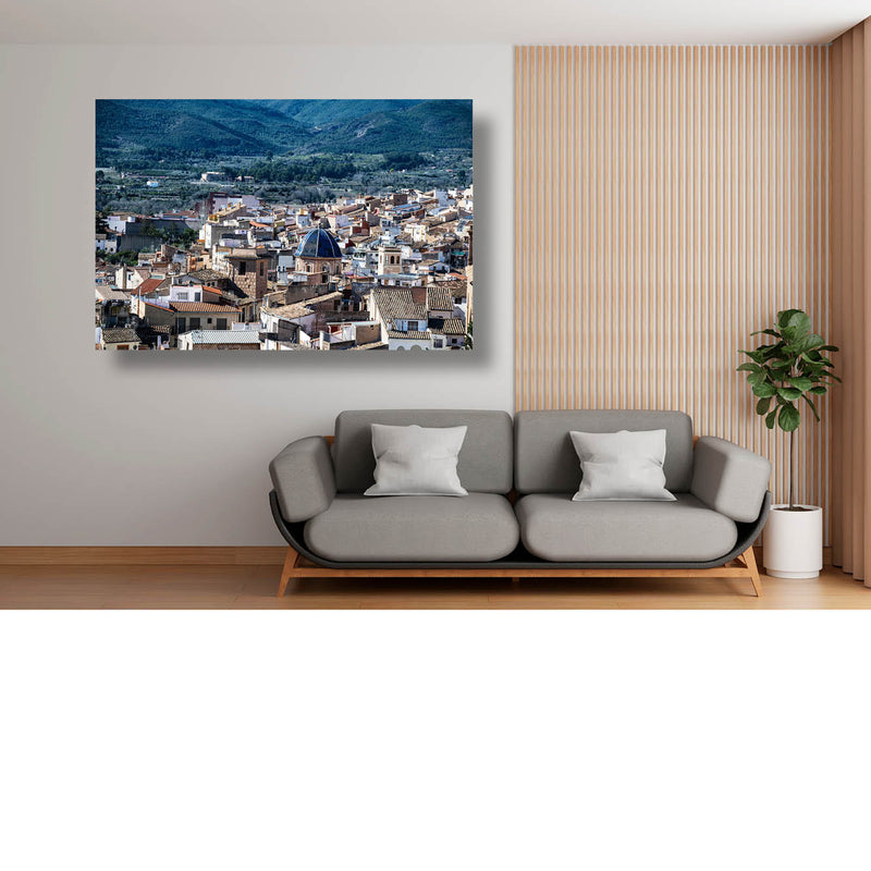 Panorama van de stad Segorbe en omgeving