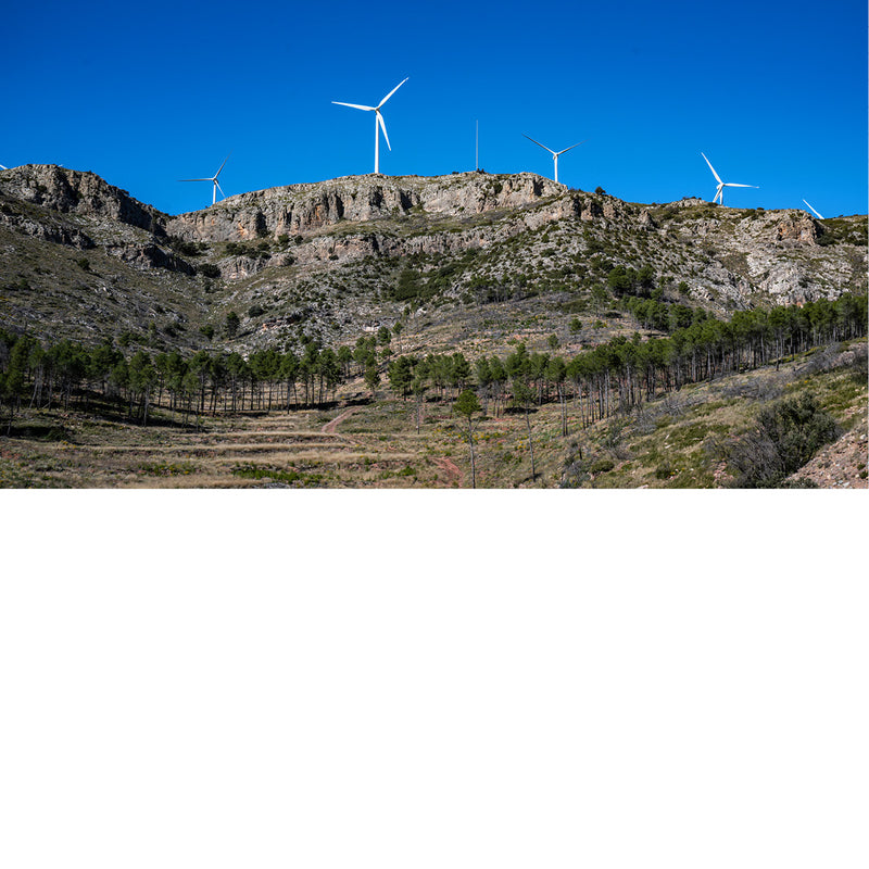 Mooi voorbeeld van groene technologie geïntegreerd in het landschap