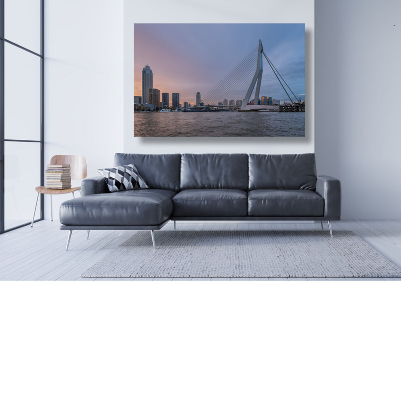 Zonsondergang aan de Erasmusbrug
