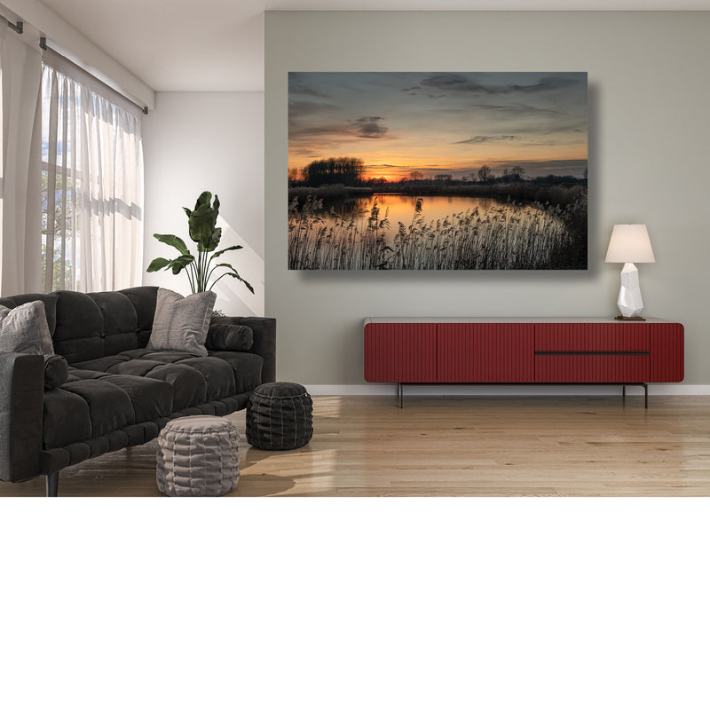 Zonsondergang in de Kalkense meersen