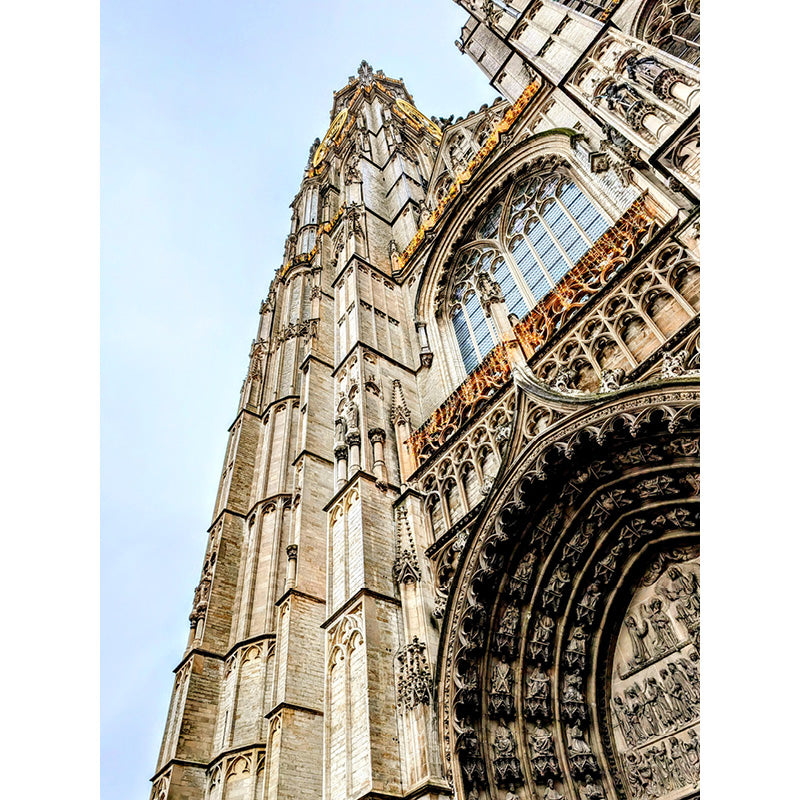 Een aparte kijk op de Onze-Lieve-Vrouwekathedraal in Antwerpen.