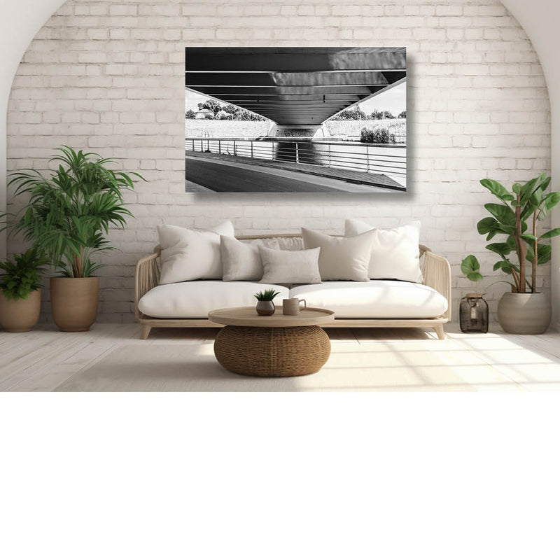 Onder de brug, boven het water