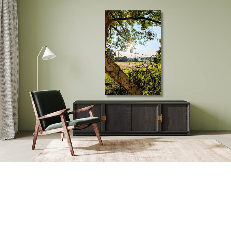 Beschutte blik op de zonnige vallei