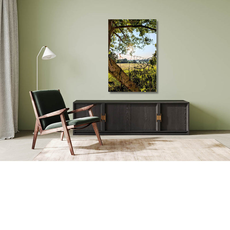 Beschutte blik op de zonnige vallei