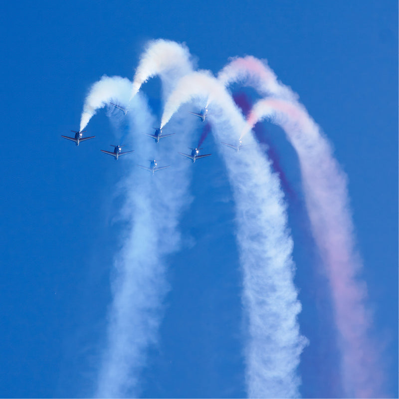 De straaljagerpiloten van de Coxyde Air Show zijn ware luchtacrobaten.