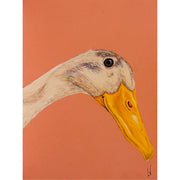 Deze eend is even benieuwd als jij - Pastelkrijt en potlood op pastelmat.