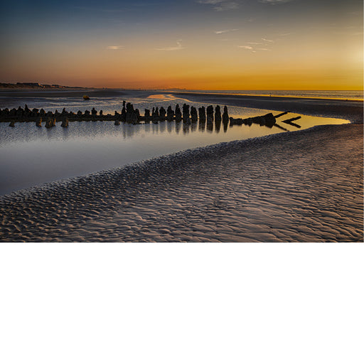 Wrak van gezonken Franse driemasterschoener geladen met zout 