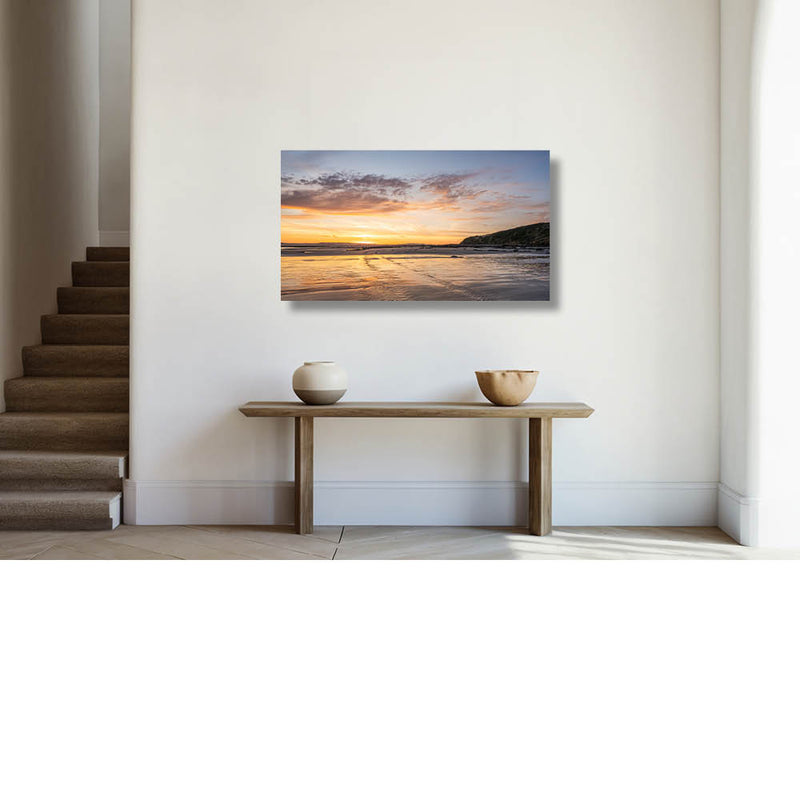 Oranje lucht als afsluiter