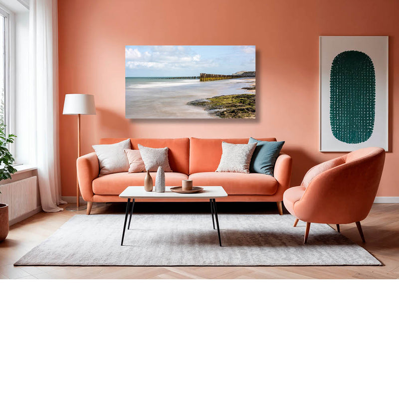 Lijnenspel van de strandpalen