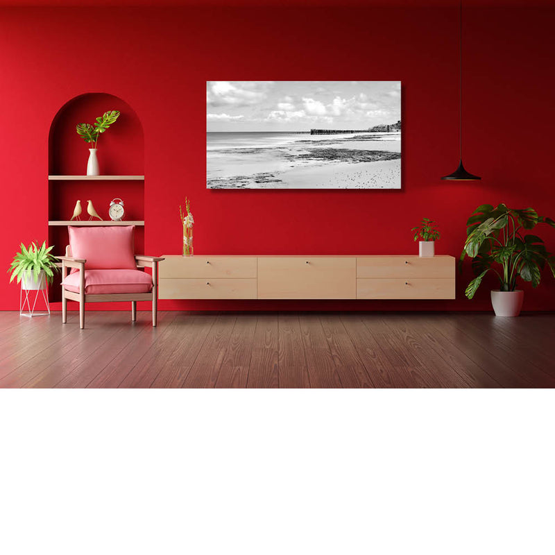 Lijnenspel van de strandpalen