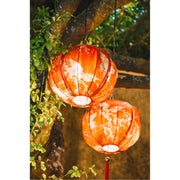 Een vrolijke lampion in een boom