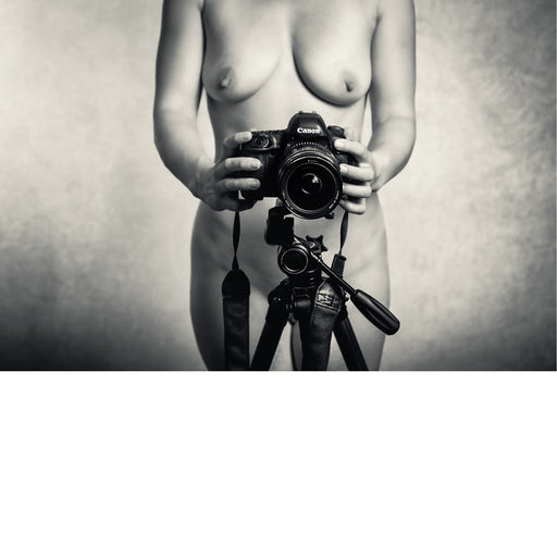 Zwart-wit weergave human body met camera 