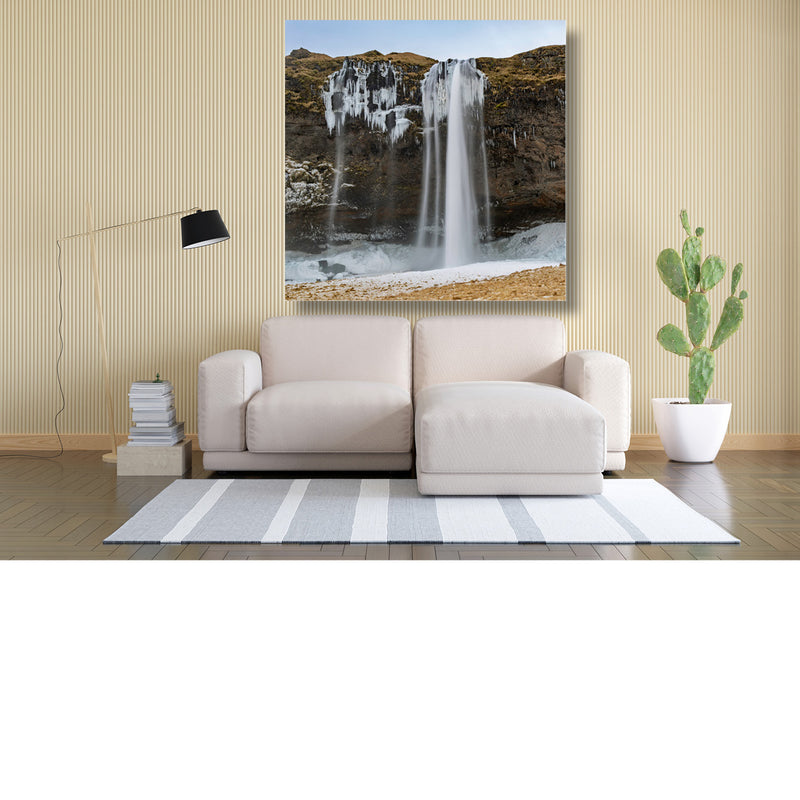 Frozen waterfall