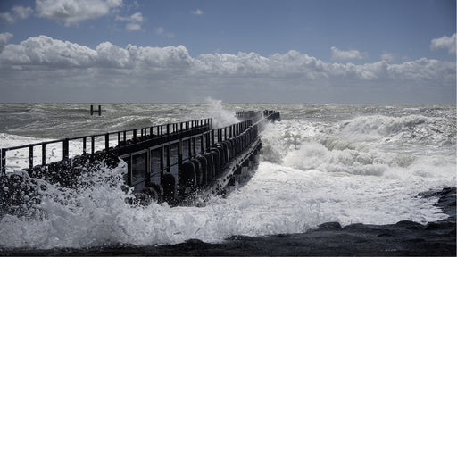 Het Zuiderhoofd van Westkapelle Nederland,  Zomerstorm 