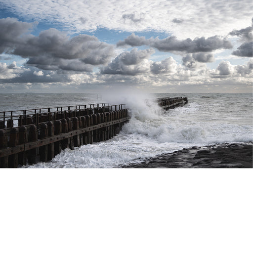  Het Zuiderhoofd van Westkapelle Nederland, Herfststorm 