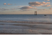 Nabij het Zuiderhoofd van Westkapelle Nederland, Foto genomen in lange sluitertijd 