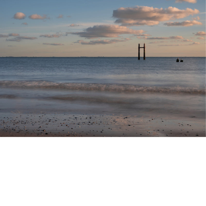 Nabij het Zuiderhoofd van Westkapelle Nederland, Foto genomen in lange sluitertijd 