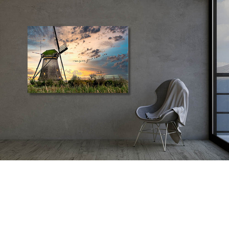 Vlucht langs de windmolen