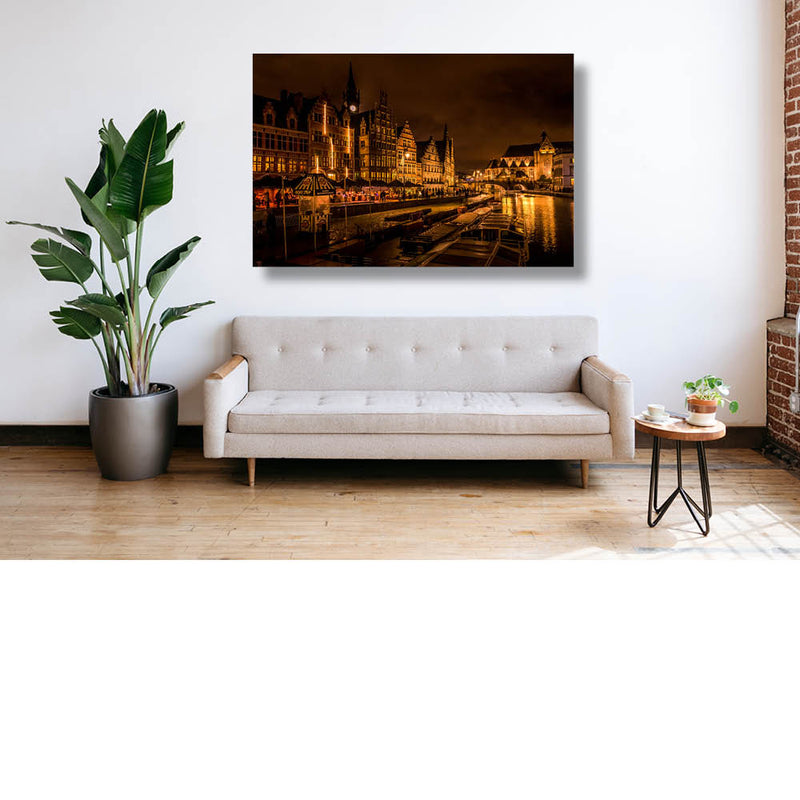 Sfeer in Gent bij nacht