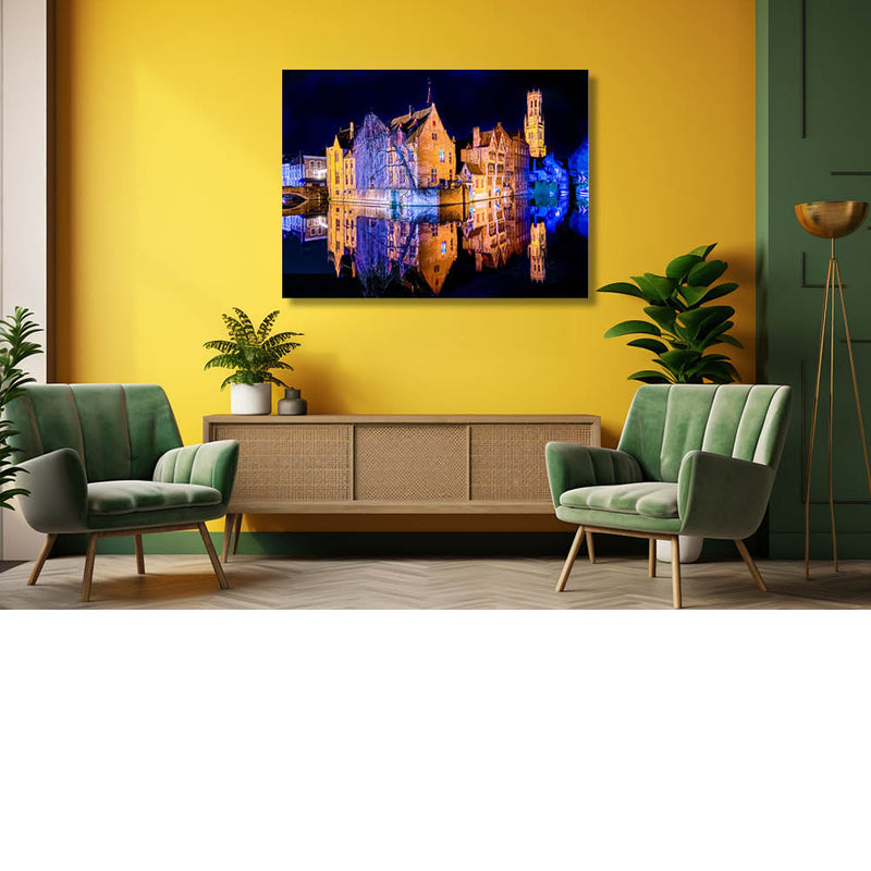 Rozenhoedkaai in nachtkleuren