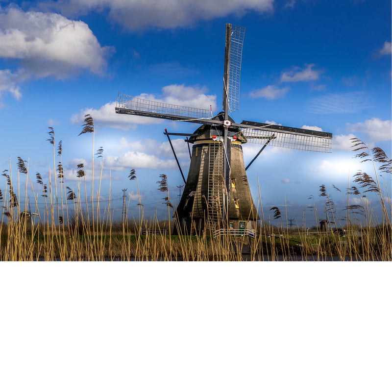 Een van de molens in het molennetwerk van Kinderdijk in de provincie Zuid-Holland in Nederland. 