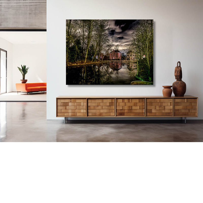 Vijver als een spiegel