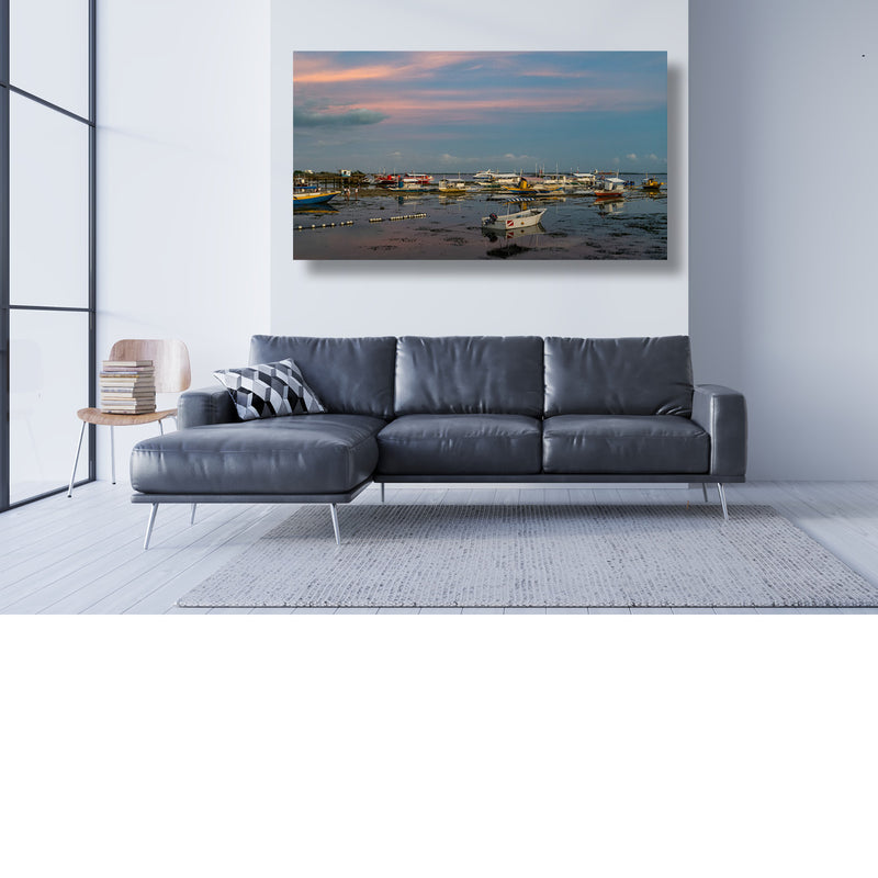 Laagwater in pastel