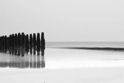 Houten eilandje in het tij, de foto