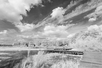 Wolken boven de steiger, de foto