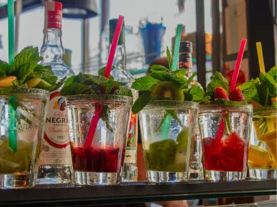 Zomerse cocktail, de foto