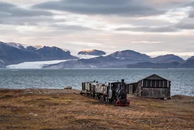 Stoomlocomotief op Toendra, de foto