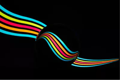 Lightpainting met bol, de foto