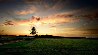 Silhouet bij Avondgloed, de foto