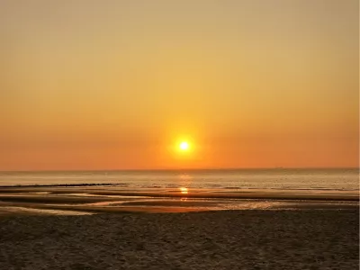 De laatste zon van de dag, de foto