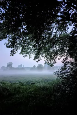 Mistige momenten in de ochtend, de foto