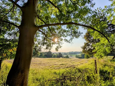 Zicht op de vallei, de foto